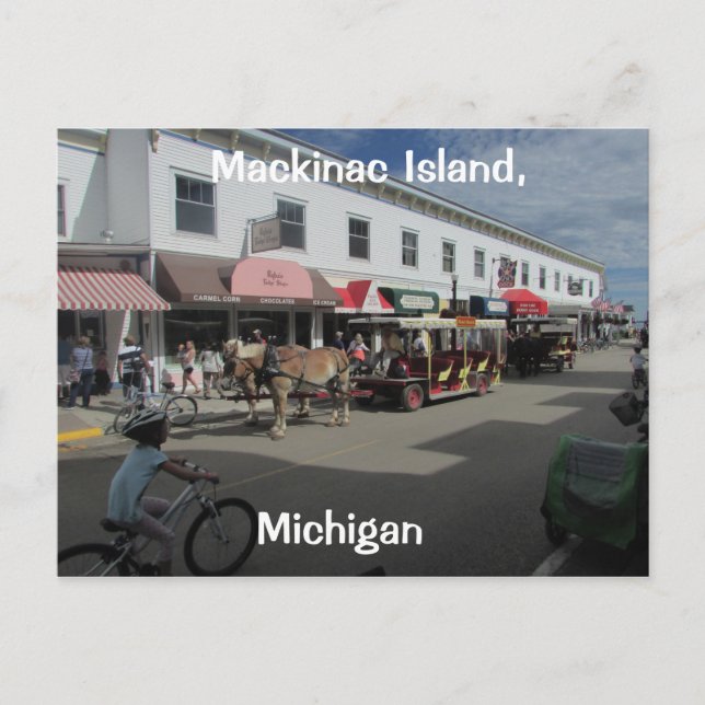 Mackinac Island Street Scene Vykort (Framsida)