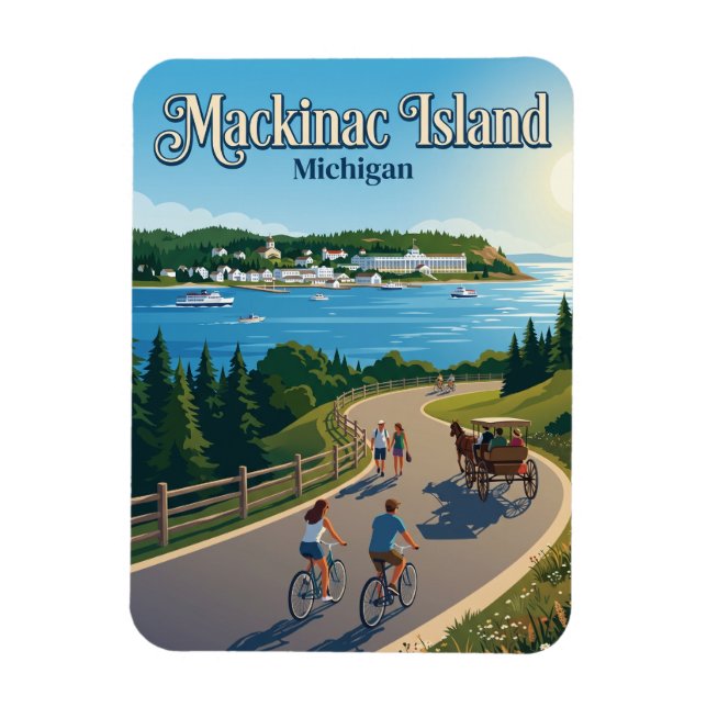 Mackinac Island USA Magnet (Vertikal)
