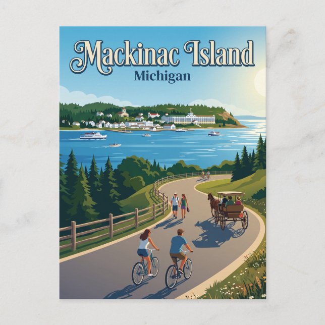 Mackinac Island USA Vykort (Framsida)