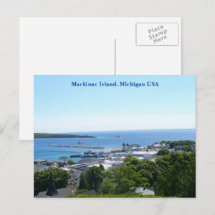 Mackinac Island View, Michigan USA Vykort