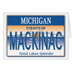 Mackinac-licens Hälsningskort