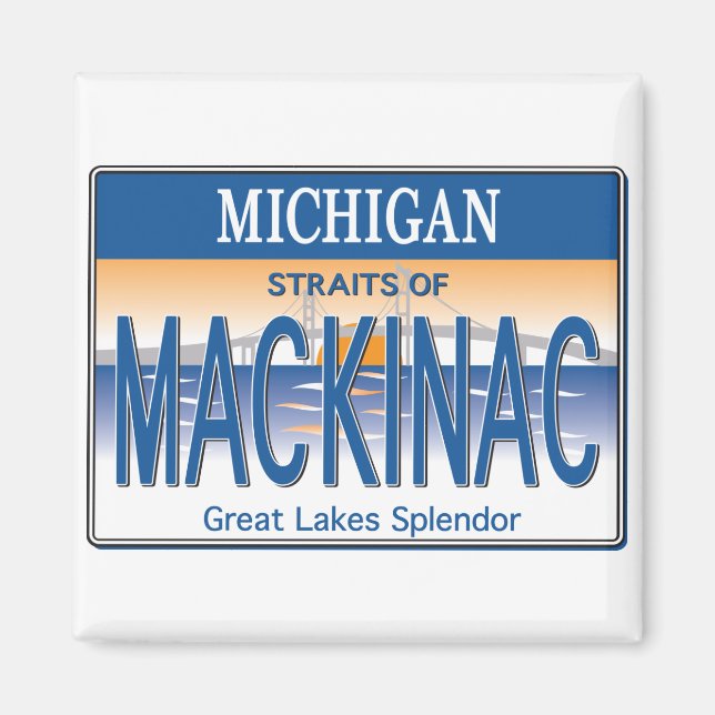 Mackinac-licens Magnet (Framsidan)