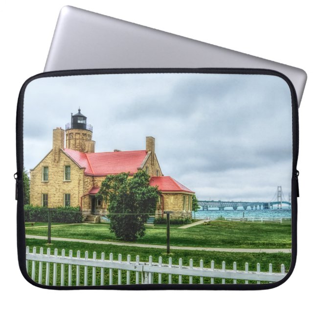 Mackinac Light och Bridge Laptop Fodral (Framsidan)