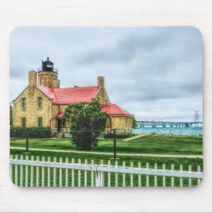 Mackinac Light och Bridge Musmatta