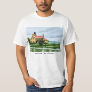 Mackinac Light och Bridge T Shirt