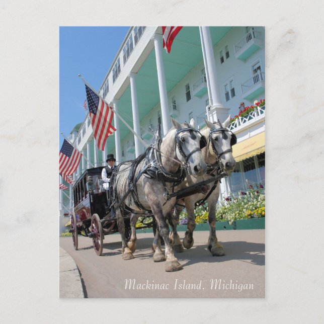 Mackinac-ön Michigan-Grand Hotel Vykort (Framsida)