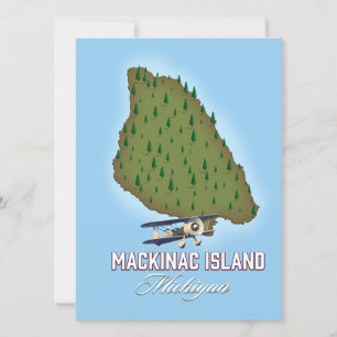 Mackinac-ön Michigan karta