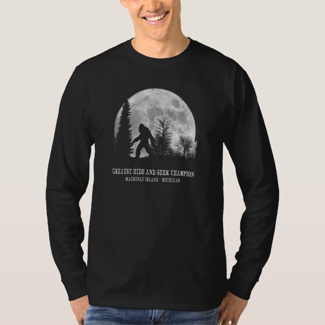 Mackinac-ön Michigan Underbarare Gömt och sökte ef T Shirt (Framsida)