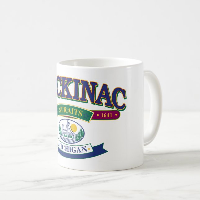 Mackinac-ön - sundet kaffemugg (Framsida höger)