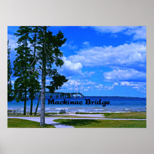 Mackinac överbryggar Michigan Poster