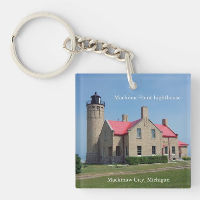 Mackinac Point Lighthouse-nyckelring (Framsidan)