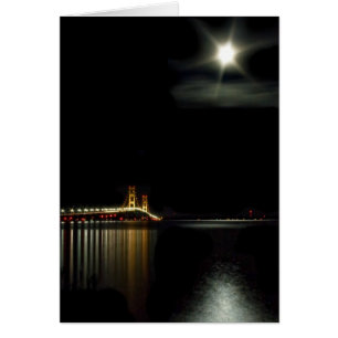 Mackinac vid Midnight Card Hälsningskort