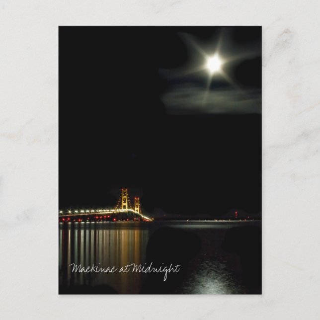 Mackinac vid Midnight Postcard Vykort (Framsida)