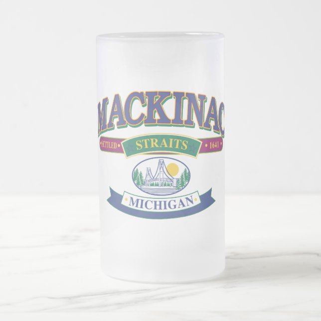 Mackinacön Straits Frostat Ölglas (Center)