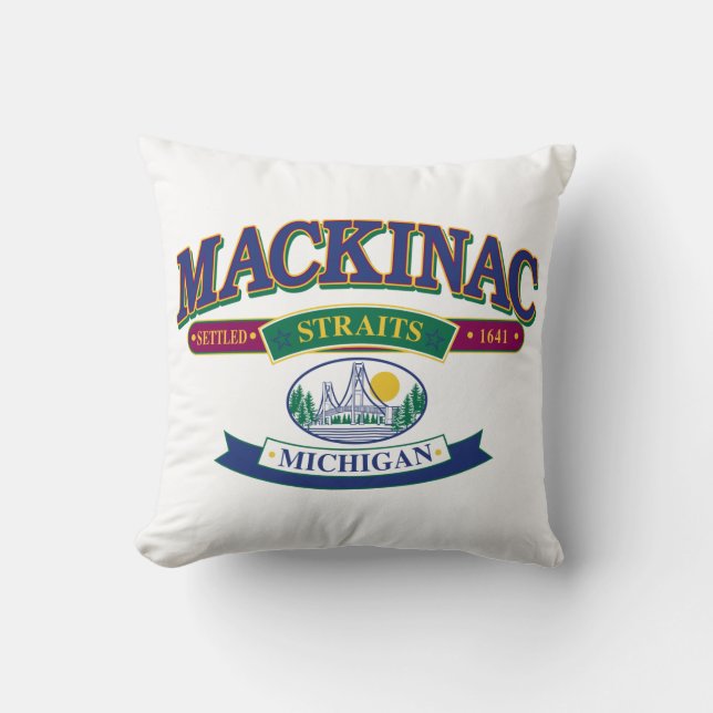 Mackinacön Straits Kudde (Framsida)