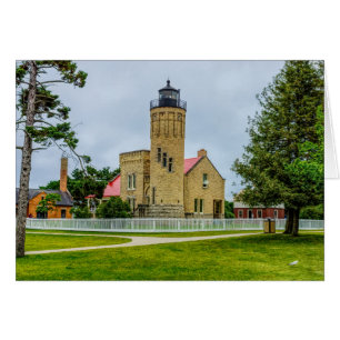 MackinacPoint Light Greeting Card OBS Kort