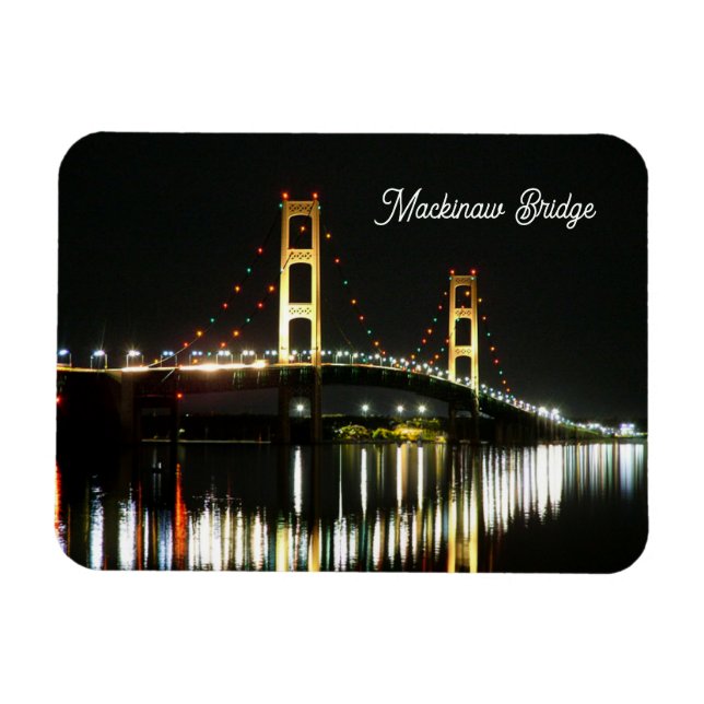 Mackinaw Bridge Flexible Photo Magnet (Horisontell)