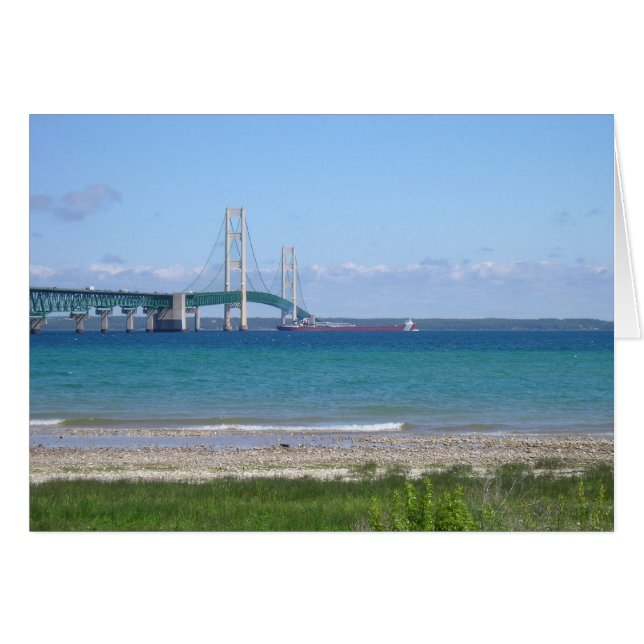 Mackinaw Bridge Hälsningskort (Framsidan Horizontal)