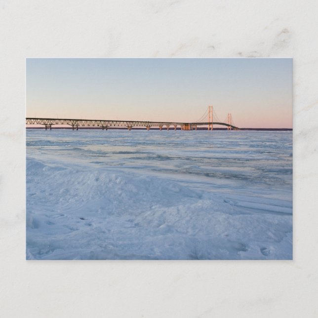 Mackinaw Bridge i vykort (Framsida)