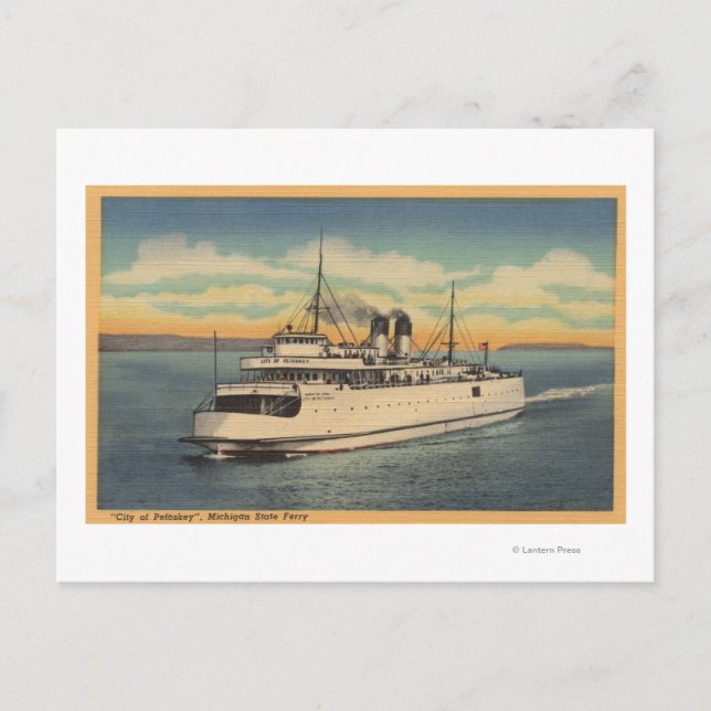 Mackinaw City, MI - City of Petoskey Vykort (Framsida)