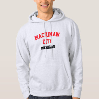 Mackinaw City Michigan Prated Hoodie