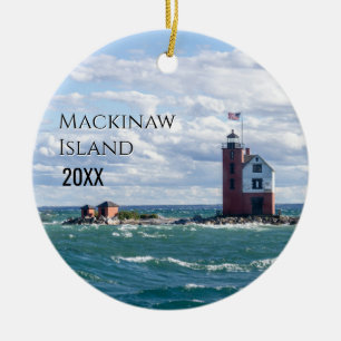 Mackinaw Island Julgransprydnad Keramik