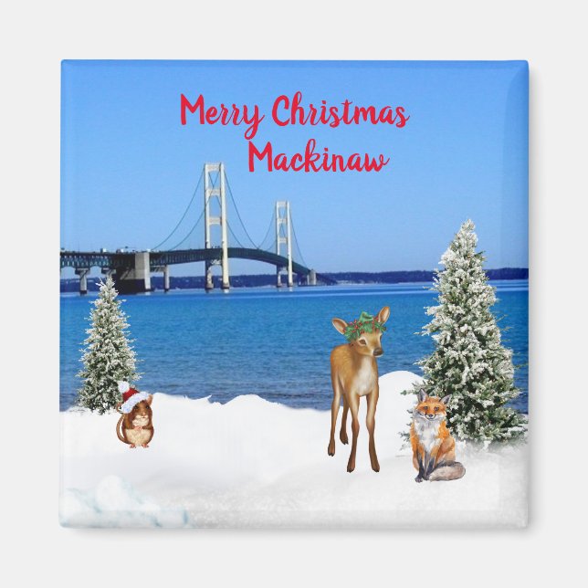 Mackinaw jul Magnet (Framsidan)