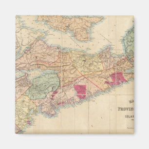 Mackinlay's karta i provinsen Nova Scotia 3 Magnet