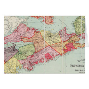 Mackinlay's karta i provinsen Nova Scotia Hälsningskort