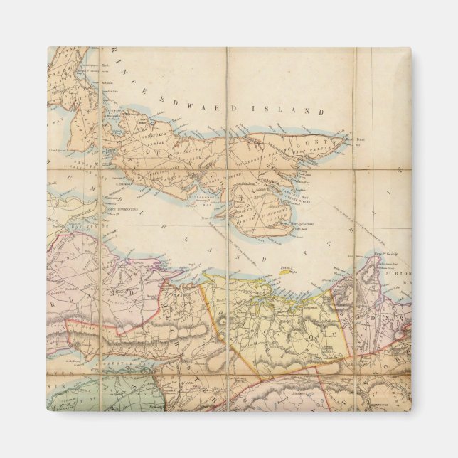 Mackinlay's karta i provinsen Nova Scotia Magnet (Framsidan)