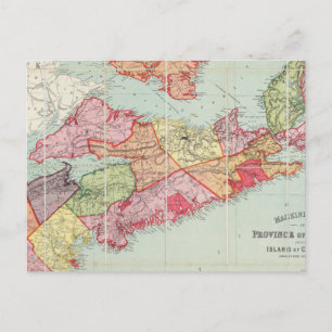 Mackinlay's karta i provinsen Nova Scotia Vykort