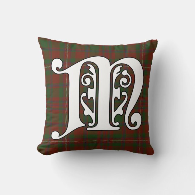 MacKinnon Klan Tartan Monogram Kudde (Framsida)