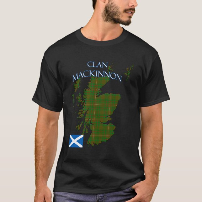 Mackinnon Scottish Klan Tan Scotland T Shirt (Framsida)