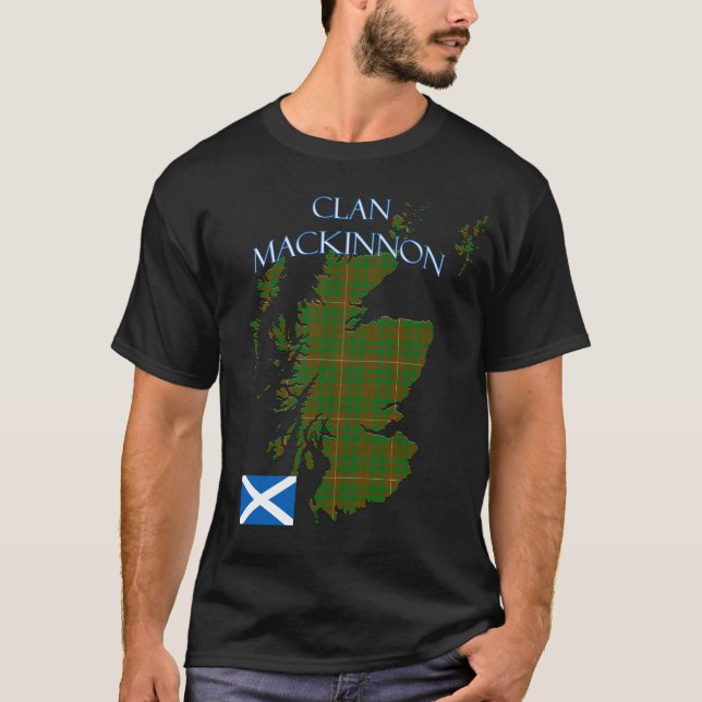 MacKinnon Scottish Klan Tartan Scotland T Shirt (Framsida)