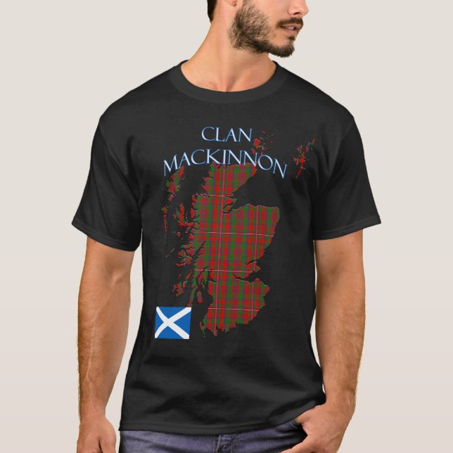 MacKinnon Scottish Klan Tartan Scotland T Shirt (Framsida)