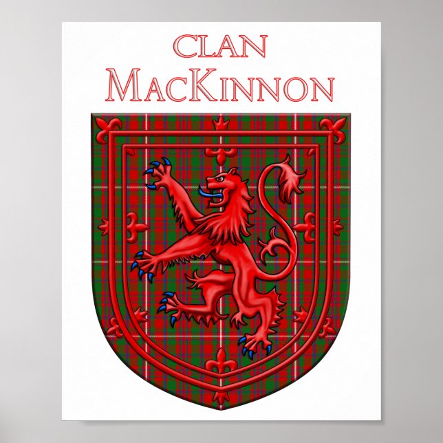 MacKinnon Tartan Scottish Play Lejon Rampant Poster (Framsidan)
