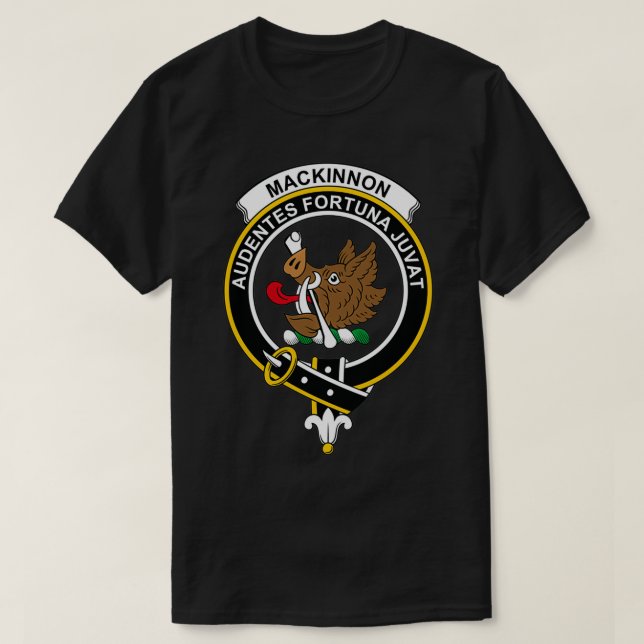 MacKinnon Vapensköld Tartan Klan Scottish Klan T Shirt (Design framsida)