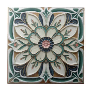 Mackintosh Art Deco Abstrakt Blommig Väggdekor Kakelplatta