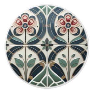 Mackintosh Art Deco Abstrakt Blommig Väggdekor Knopp
