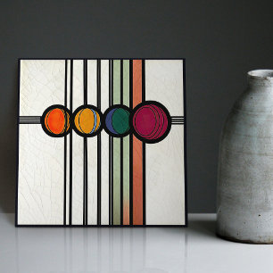 Mackintosh Art Deco Abstrakt Blommigt Dekor Cer fö Kakelplatta