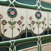 Mackintosh Art Deco Abstrakt Blommigt Dekor Cer fö
