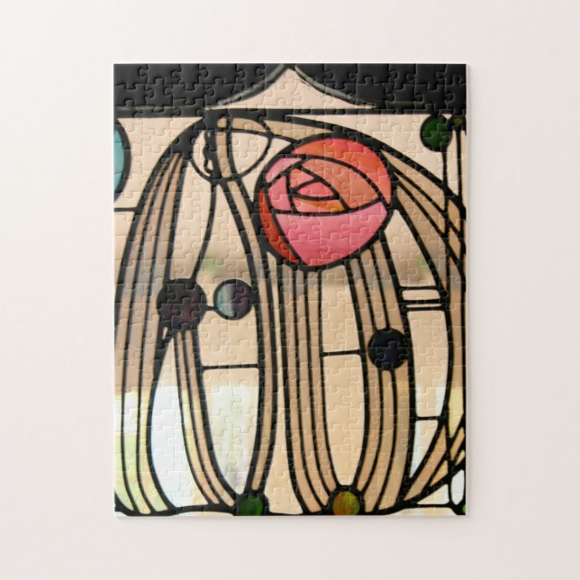 Mackintosh - fönstret för fastfärgat glas, Glasgow Pussel (Vertikal)