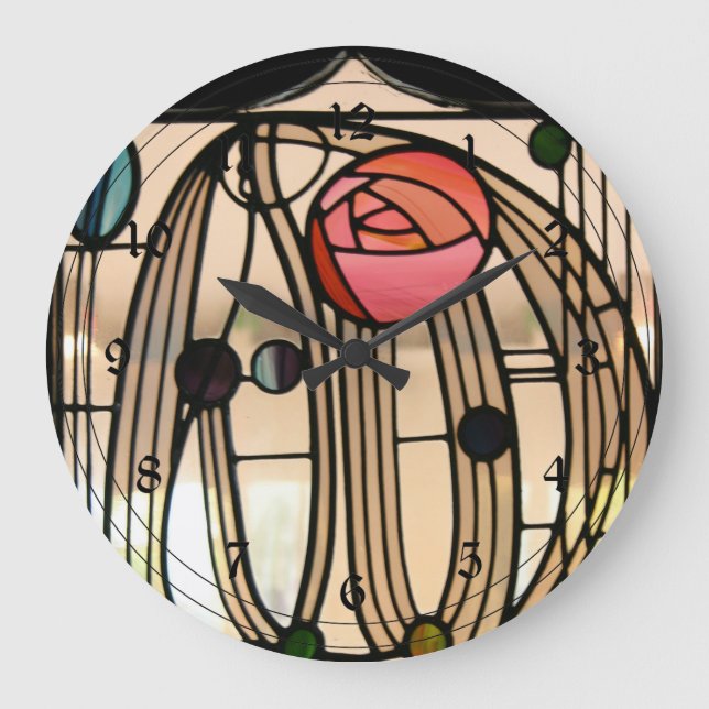 Mackintosh - Glasfönster, Backe House Stor Klocka (Framsida)