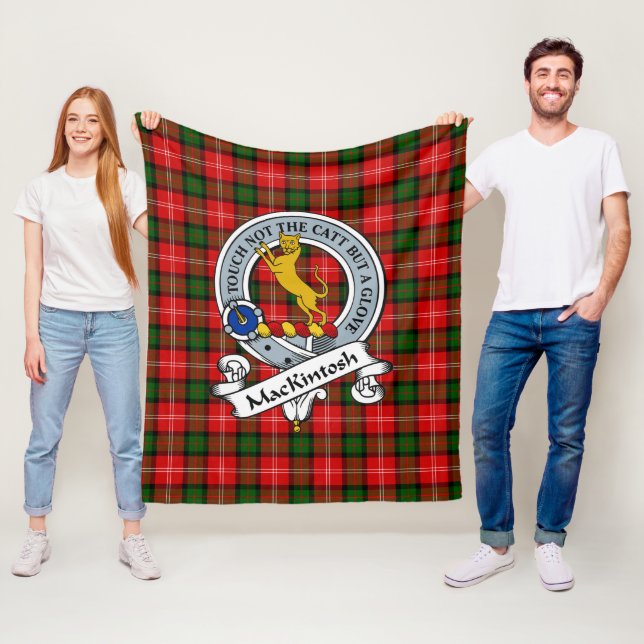 MacKintosh klanmärke Tartan Plaid Fleecefilt (På plats)