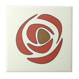Mackintosh Pomegranate Art nouveau Ro Kakelplatta
