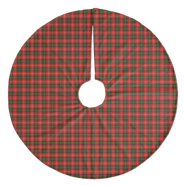MacKintosh-rödfärgad grönt plaid Julgransmatta Fleece (Framsidan)