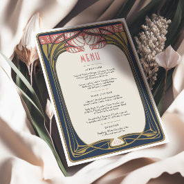 Mackintosh Träd i Bloom Vintage bröllop Menus Inbjudningar