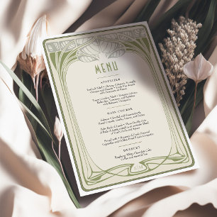 Mackintosh Träd i Bloom Vintage bröllop Menus Inbjudningar