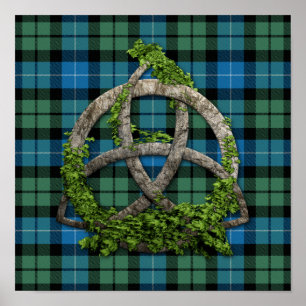 MacKirdy Tartan och Celtic Trinity Knot Poster