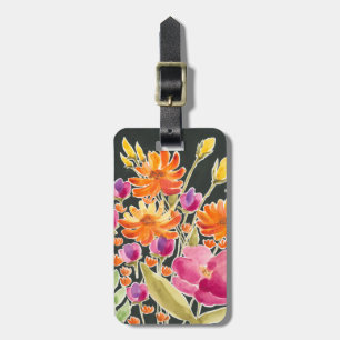 Mäcklig insamling - Rosa och Orange Flowers Bagagebricka